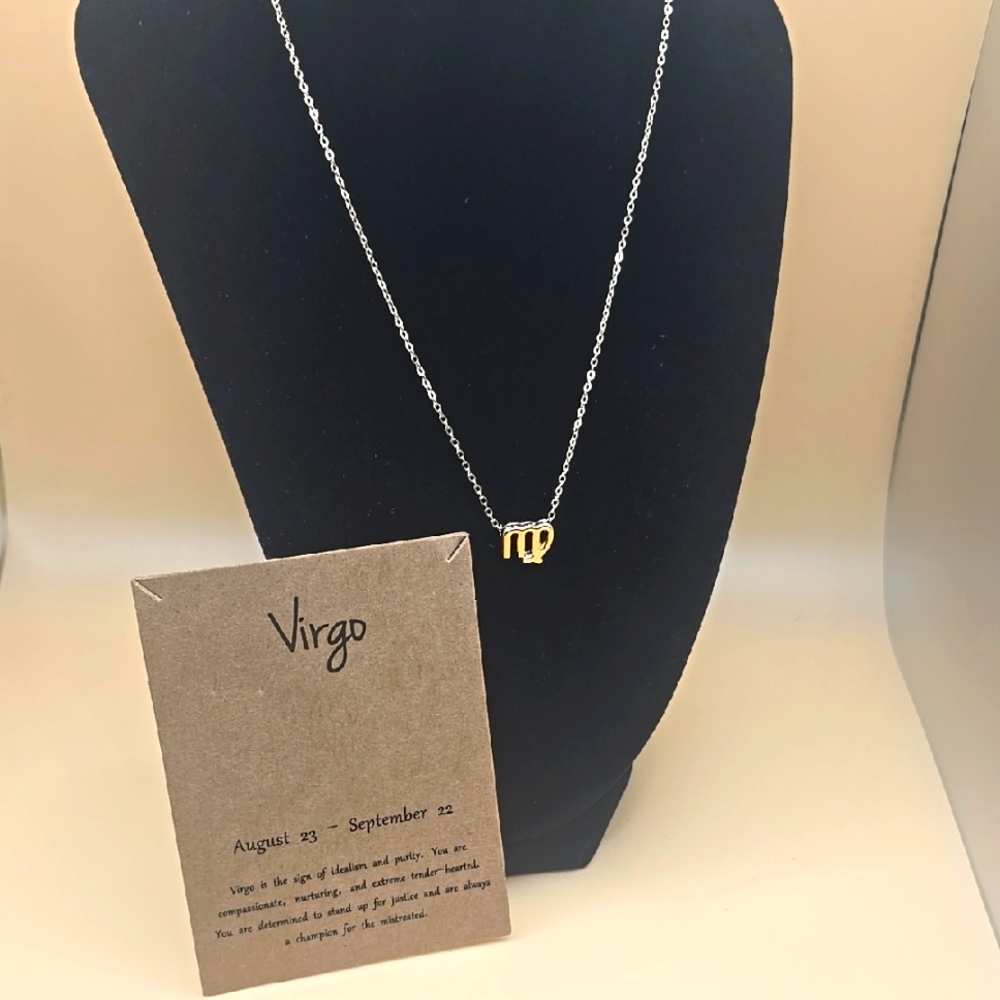 Virgo Zodiac Necklace | Gold Chain | Astrology Jewelry | Gift Ready